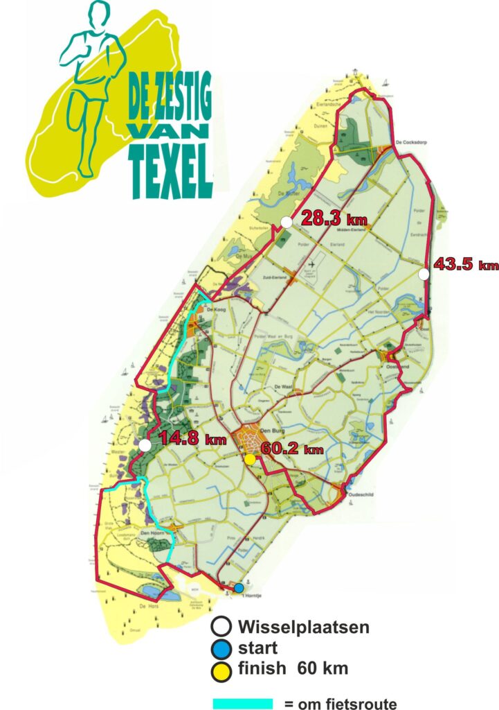plattegrond parcours de 60 van texel